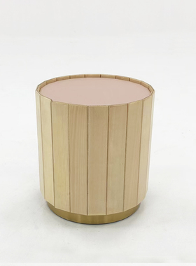 意大利巴克斯特圆形床头柜 Pietro Russo设计客厅不锈钢软包茶几