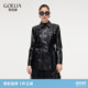 秋季 外套女新款 流行穿搭黑色夹克 歌莉娅PU皮衣工装 直降3折