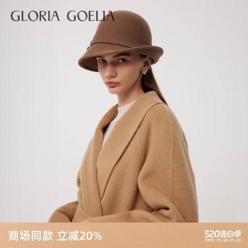 GLORIAGOELIA秋季新品法式全羊毛礼帽1C7L9J100