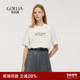 歌莉娅男女同款 1C3J0B01B 宽松上衣半袖 纯棉t恤夏时尚 休闲百搭短袖
