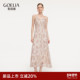 歌莉娅春季 新品 游牧腰果印花真丝顺纡绉吊带连衣裙1F2L4K740