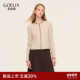 春季 歌莉娅100%羊绒开衫 女2026新款 穿搭撞色边毛织上衣1F1R6J0H0
