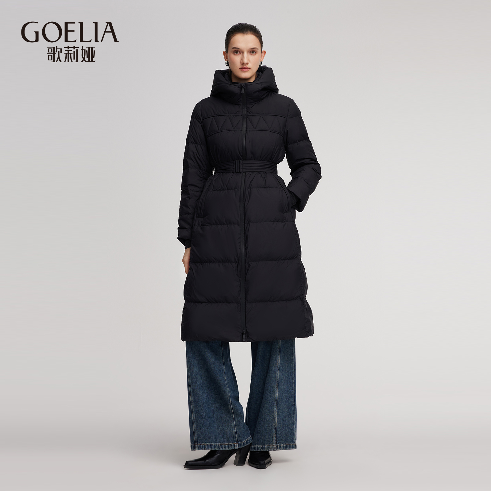 歌莉娅三防羽绒服冬季鹅绒外套