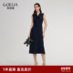 高级感桑蚕丝收腰无袖 首降3折 歌莉娅真丝连衣裙女夏季 裙子