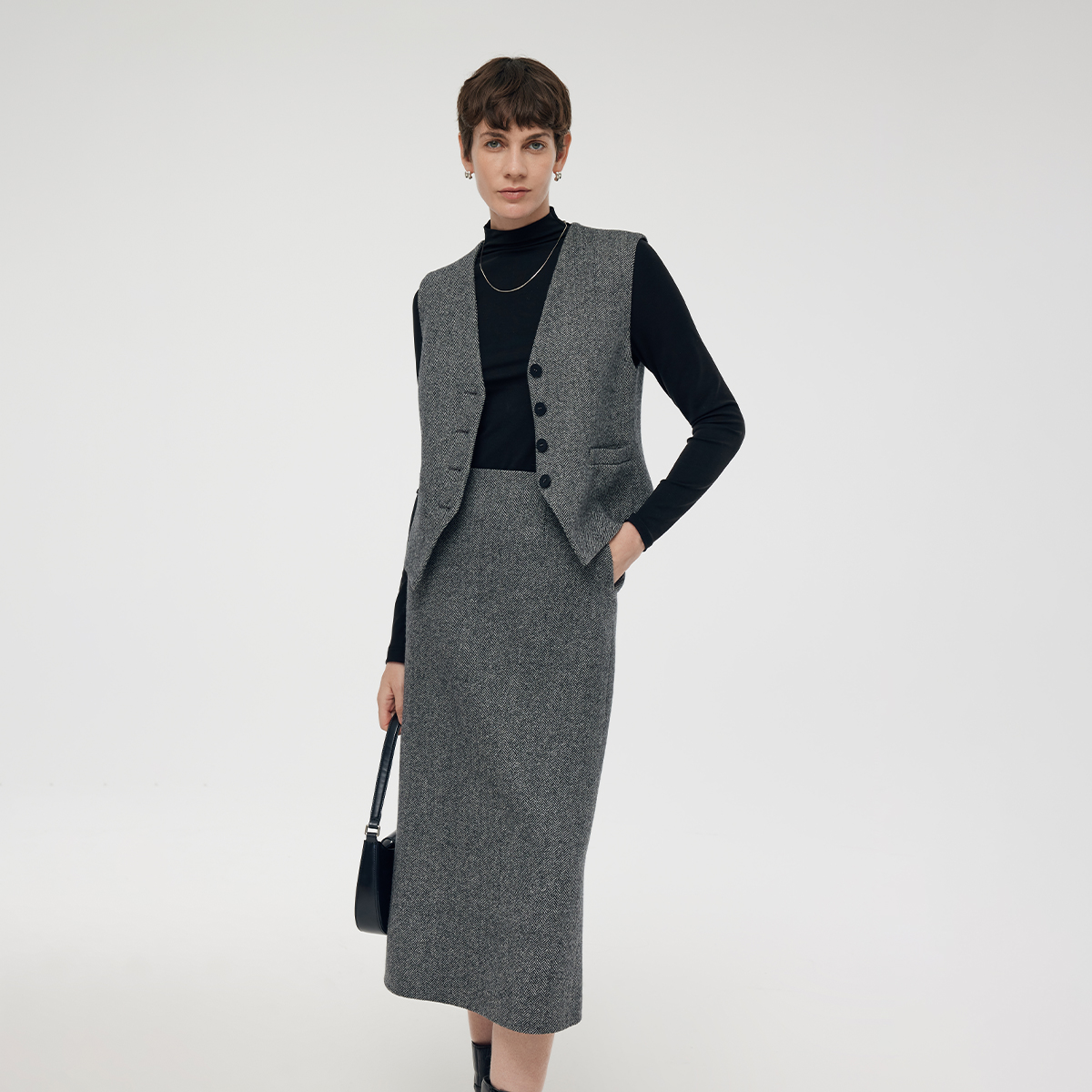 时尚套装歌莉娅羊毛秋冬穿搭女装