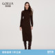 打底配大衣连身裙 修身 首降3折 歌莉娅羊毛连衣裙女秋冬新款