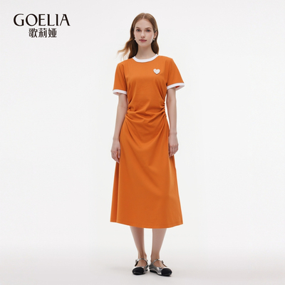 歌莉娅秋季简单大方针织连衣裙女