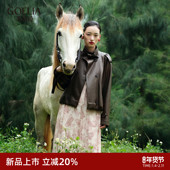 短款 歌莉娅人造毛皮双排扣风衣女春季 2026新款 夹克外套1F1C6F560