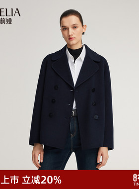 歌莉娅全羊毛短大衣女2025新款冬季穿搭双面呢西装外套1EDL6N200