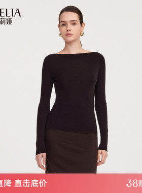 首降|歌莉娅冬季新品一字领羊毛套头衫1ESC5J830