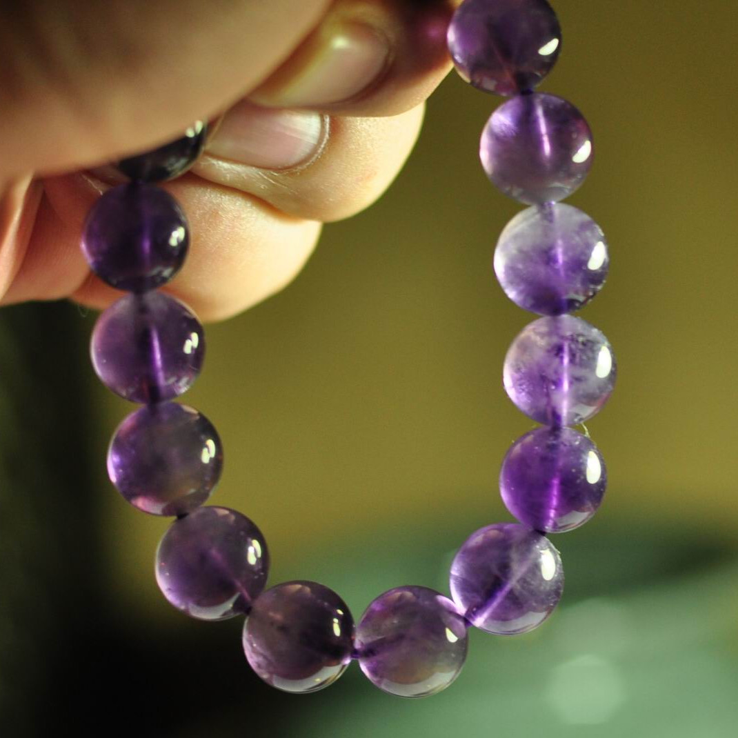 天然紫水晶石手链手串紫晶饰品