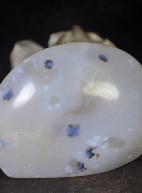 精品天然马料缠丝缟玛瑙石奇石摆件天眼葫芦吉祥鸟象形  D201115