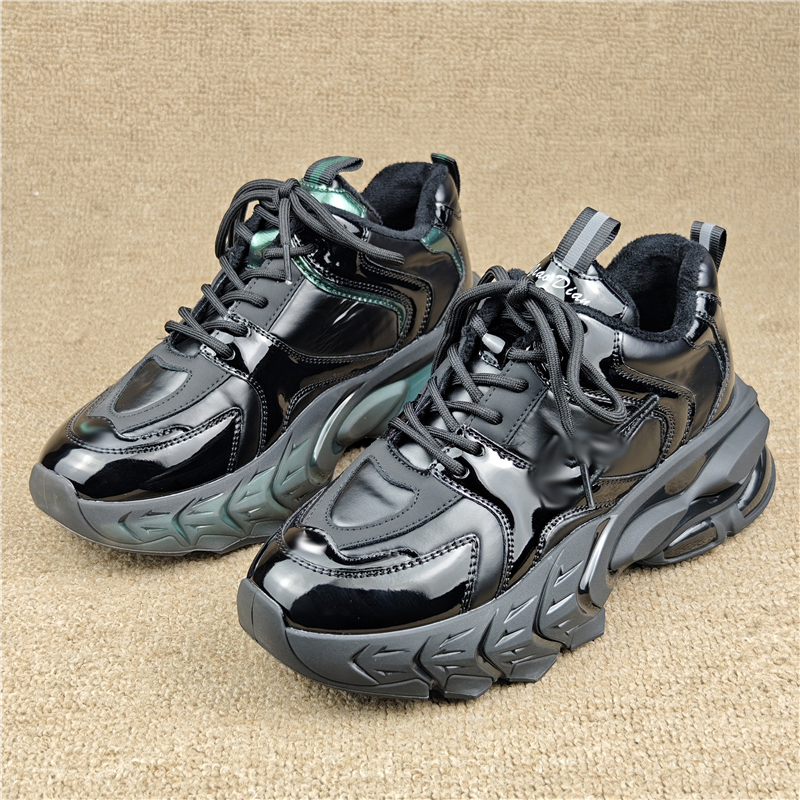 冬季新款加绒保暖休闲老爹鞋