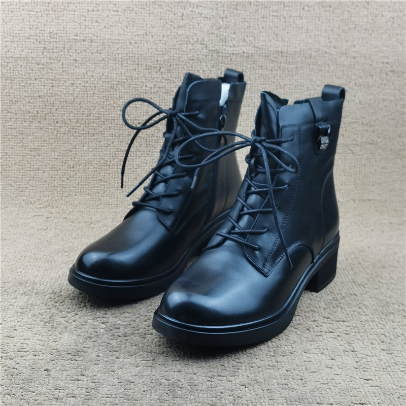 品牌撤柜真皮女鞋马丁靴