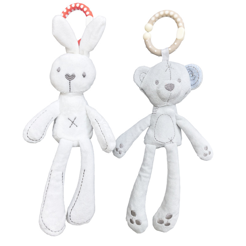 婴儿玩具安抚玩偶挂件 兔子小熊宝宝风铃婴幼儿车床挂毛绒玩具
