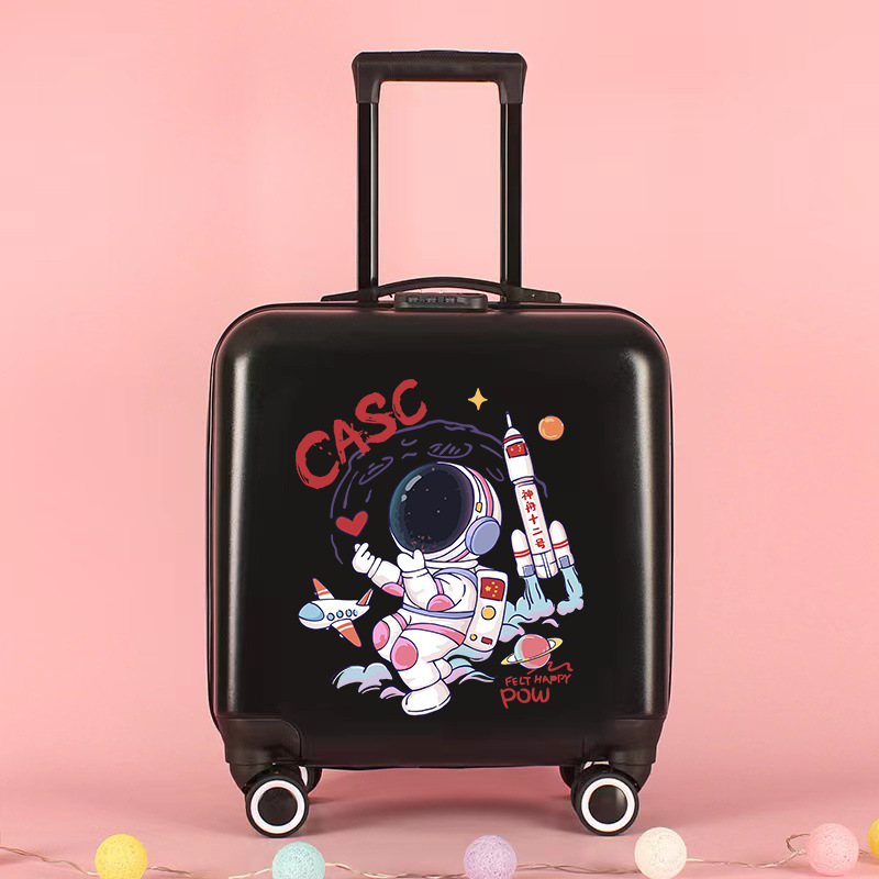 卡通拉杆箱女草莓熊手提旅行箱小恶魔可爱儿童密码箱太空人行李箱