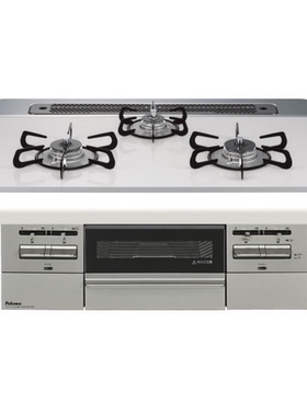 现货 日本代购paloma百乐满brillio嵌入式三头家用燃气灶