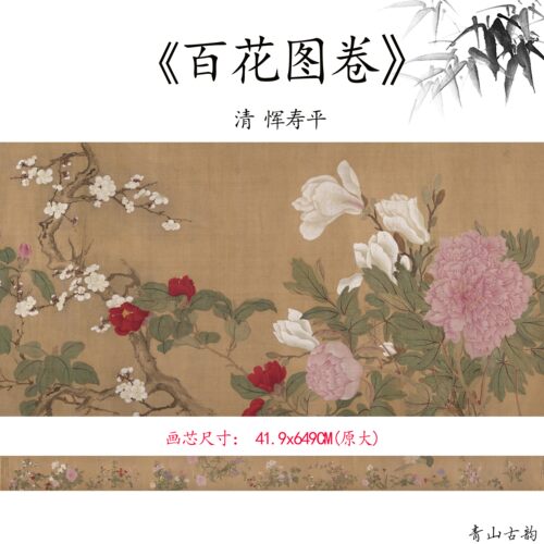 11清恽寿平百花图字画高清植物