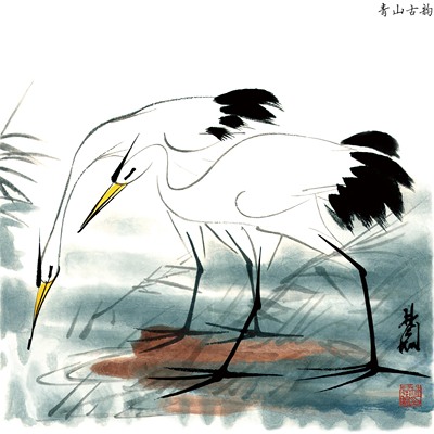 新中式卧室客厅挂画壁画装饰画