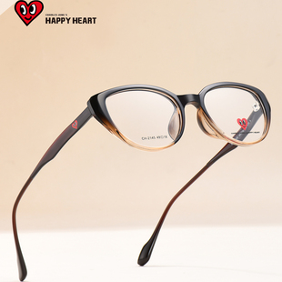 查尔斯桃心猫眼眼镜框超轻TR90近视女可配度数大脸眼睛架男CH2145