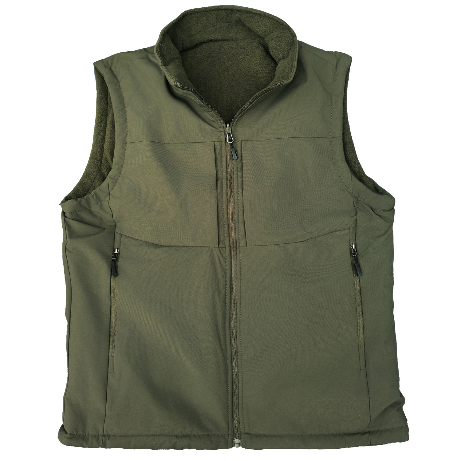 男士多口袋软壳户外加绒立领马甲钓鱼导演记者工作服摄影钓鱼工装