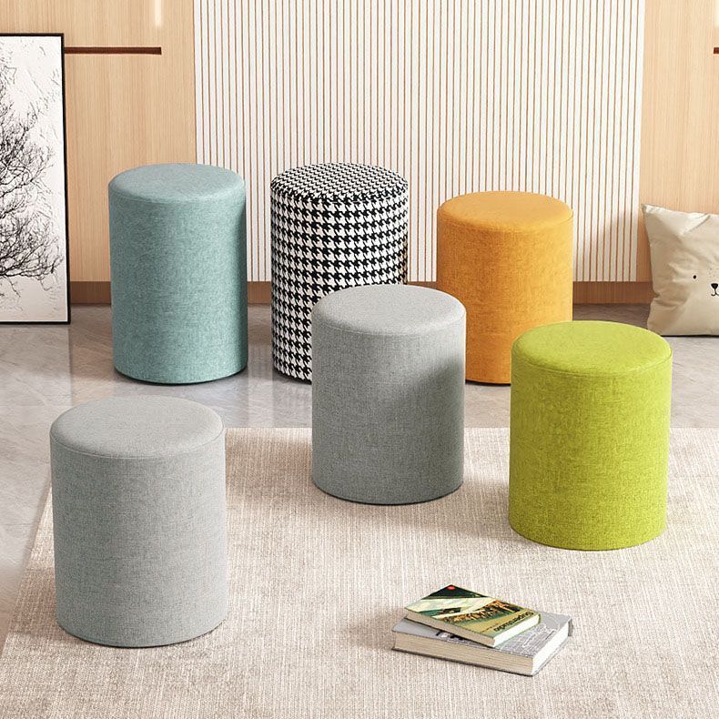 布艺沙发凳矮凳子小板凳家用轻奢门口换鞋凳客厅茶几床笠化妆圆凳