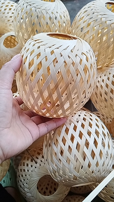 竹编灯笼竹编手工艺品竹编织竹灯笼竹装饰灯罩复古灯笼13×13cm