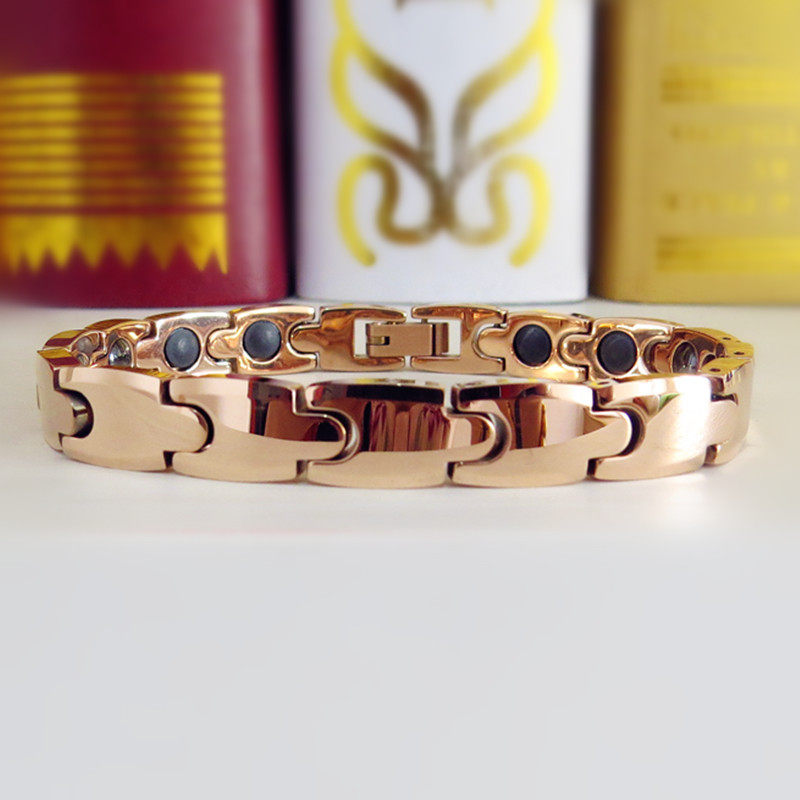 新品台湾koto子弹款钨金玫瑰金改善血液循环男女对链饰品生日礼物