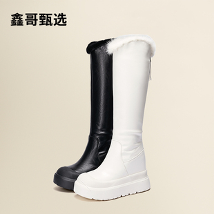 鑫哥甄选·8 圆头女款 14厘米 百搭时尚 长靴 2024年秋冬季