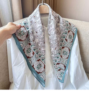 意大利L*p老钱风!佩斯利100%桑蚕丝双绉薄款时尚丝巾桑蚕丝围巾