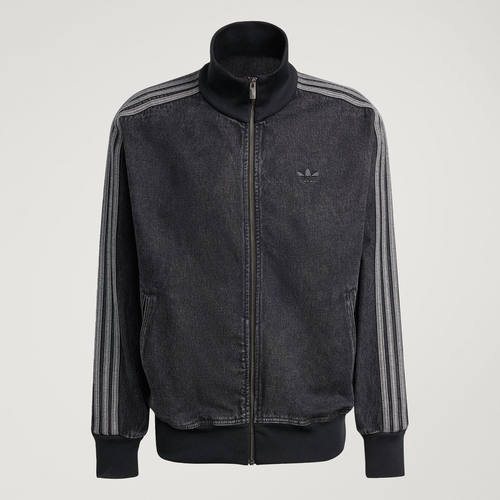 正品adidas阿迪达斯三叶草男子舒适立领复古牛仔运动外套KD1516