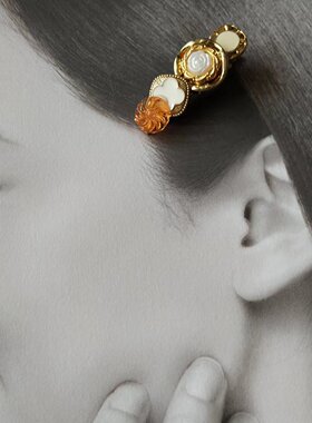 原创设计日本材料台湾制作发饰发夹一字夹边夹 淑媛少女