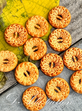 M148 18mm22mm德国奶奶毛线造型复古钮扣 岁月静好