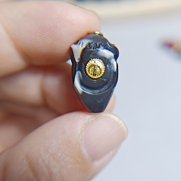 天珠镶嵌鲨鱼鳍款一体三通特价包邮随机发货