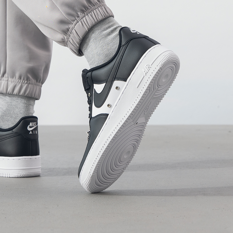 NIKE耐克男鞋AIR FORCE 1 07黑白空军一号运动复古板鞋DA8571-001