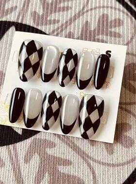 【D1071】中杏仁S号 穿戴甲美甲光疗甲指甲片新娘甲假指甲贴片