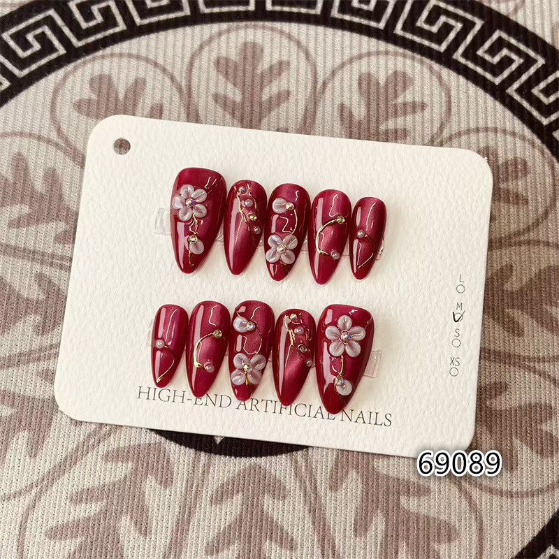 【D1421】新杏仁M号 穿戴甲美甲光疗甲指甲片新娘甲假指甲贴片,彩妆/香水/美妆工具,美甲工具,淘宝优惠券,粉丝福利购,淘宝优惠卷