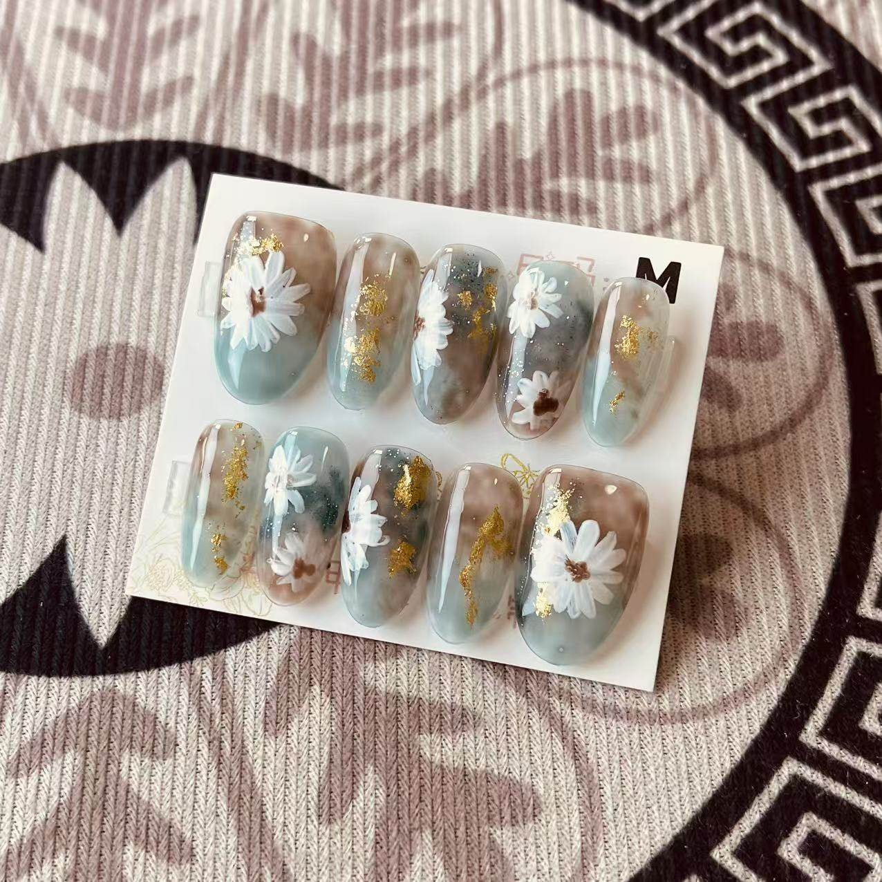 【D1180】中椭圆M号 穿戴甲美甲光疗甲指甲片新娘甲假指甲贴片,彩妆/香水/美妆工具,指甲装饰,淘宝优惠券,粉丝福利购,淘宝优惠卷