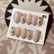 穿戴甲美甲光疗甲指甲片新娘甲假指甲贴片 椭圆XS号 D1152 日式