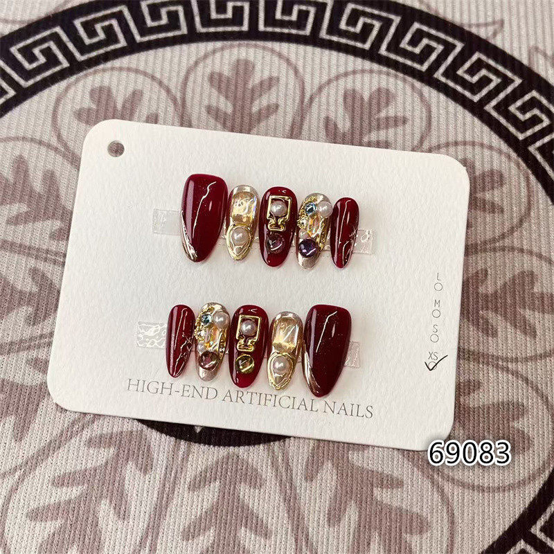 【D1418】中杏仁XS号 穿戴甲美甲光疗甲指甲片新娘甲假指甲贴片,彩妆/香水/美妆工具,美甲工具,淘宝优惠券,粉丝福利购,淘宝优惠卷