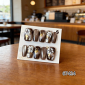 新中方S号 A39 穿戴甲美甲光疗甲指甲片新娘甲假指甲贴片