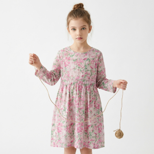 女孩大童巨好看 Hello 碎花裙子春夏装 时尚 连衣裙1239 Emily童装