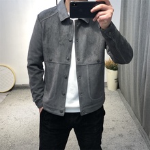 2020春季新款男士纯色麂皮绒上衣1