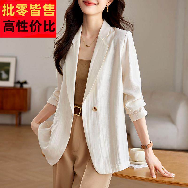 夏季薄款气质西装外套女装2025春秋季新款长袖上衣小个子休闲 西