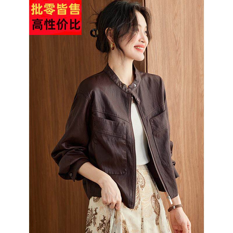 皮衣外套女春秋季2025新款今年流行高级感小个子酷飒风皮夹克上衣