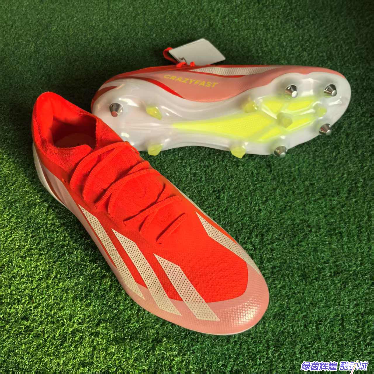 IF0666阿迪达斯ADIDAS X CRAZYFAST高端混合钢钉SG天然草足球鞋