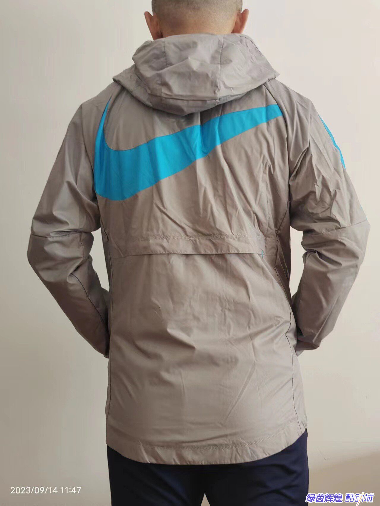 CU5638中超NIKE耐克广州城富力休闲运动足球连帽男风雨衣外套夹克
