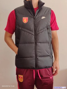 DD6818正品耐克NIKE中超足球运动保暖立领羽绒服马甲背心DV1136