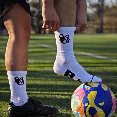 CP25105足球狗soccer junky运动短袜毛巾底球袜飞盘训练中筒袜子