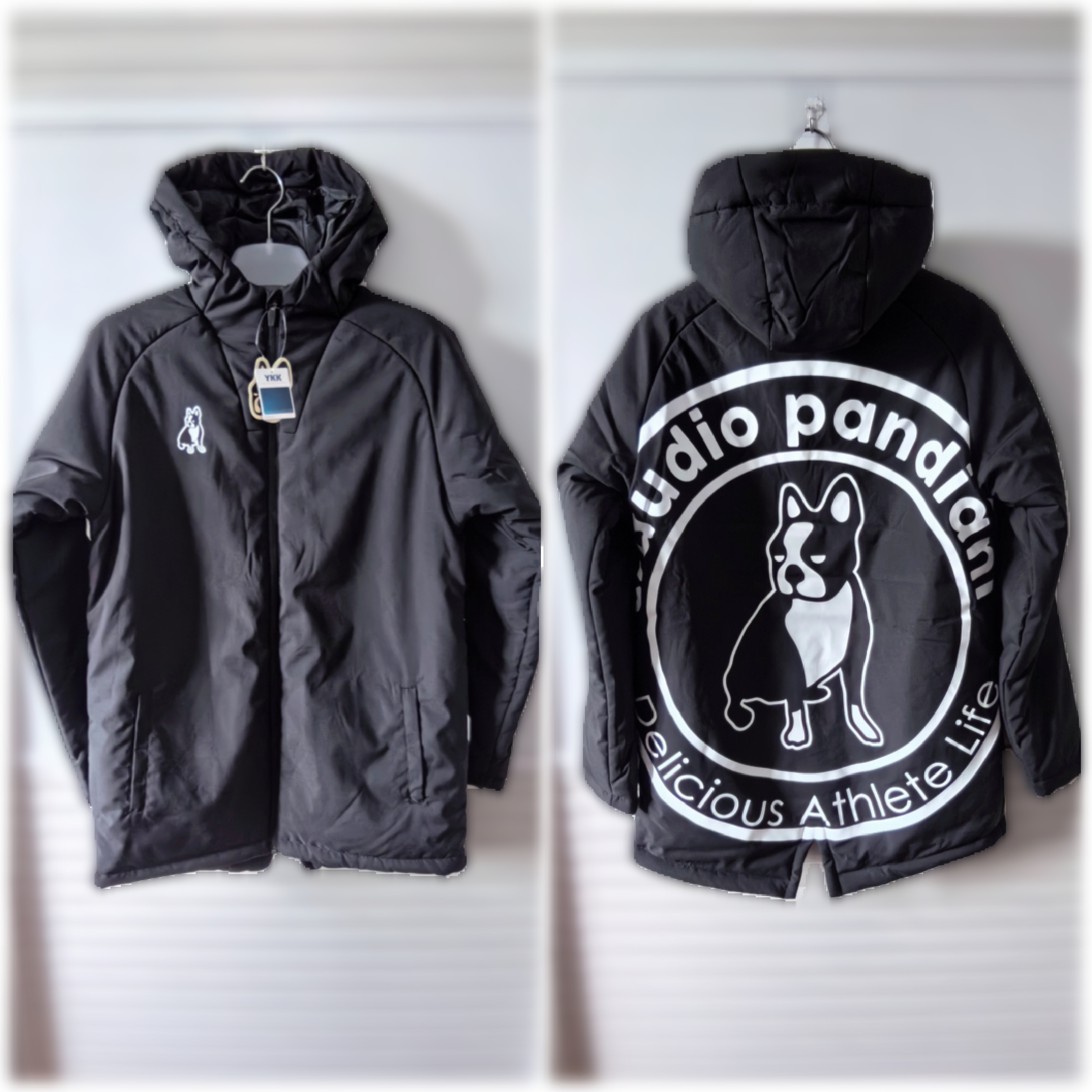 CP25D42潮牌SOCCER JUNKY足球狗训练保暖加厚中长款棉衣运动棉服